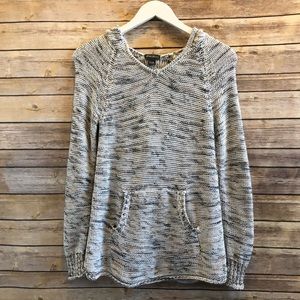 Eddie Bauer Marled Kangaroo Pocket Hooded Sweater Size XS